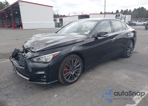 2024 Infiniti Q50 Red Sport 400 Awd z USA, uszkodzony, nr VIN JN1FV7DR2RM680442